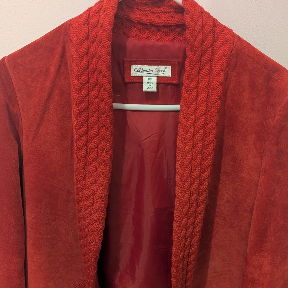 Coldwater Creek Red Leather Jacket
